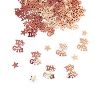 Oblique Unique® Lot de 500 confettis It's A Girl + étoiles or rose - Décoration de table à disperser pour naissance, baptême, baby shower d'une fille