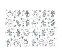 Oblique Unique® Lot de 84 autocollants de Noël à paillettes pour cadeau de Noël - Ange, sapins, points, flocons de neige, étoiles, etc., au choix (ange)