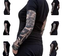 Oblique Unique Manches de tatouage en nylon - Tête de mort - Individuellement ou en lot de 6 (The Wanderer)