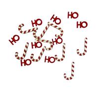 Oblique Unique® Sucre d'orge en bois et confettis HO HO HO - Décoration de table à disperser - Décoration de table pour Noël, l'Avent