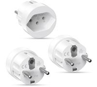 Obllemn Adaptateur Prise Suisse vers France 3 Pièces, Adaptateur Prise Suisse, Adaptateur France Suisse pour Maldives, Rwanda, Liechtenstein