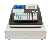 OBLLER Caisse Enregistreuse Électronique 48 Touches Double Écran | Caisse Professionnelle avec Détection Anti-Faux, Caisse avec Tiroir et Grande Capacité, pour Commerce de Détail