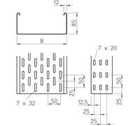 OBO Bettermann 6057209 Goulotte (L x l x H) 3 m x 200.00 mm x 85.00 mm 3 m