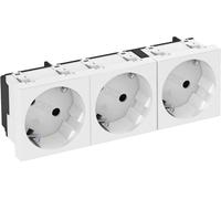 OBO Bettermann 6120123 Insert pour appareil électrique prise électrique triple (l x H x P) 135 x 45 x 42 mm 1 pc(s) blanc