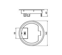 OBO BETTERMANN Insert pour appareillage PA rnd sw RAL9011