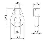 OBO Bettermann OBO Bettermann Anneau de levage galvanisé vz 2084 M8 G Quantité:100