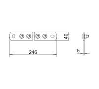 OBO Bettermann OBO Bettermann Barre de mise à la terre BigBar/5 5 CU 1802 Quantité:1