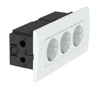 OBO Bettermann OBO Bettermann Bloc prise 3x 84×185×59 mm rws SDE-RW D0RW3 Quantité:1