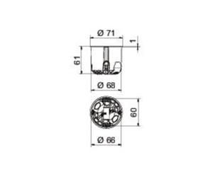 OBO Bettermann OBO Bettermann Boîte de connexion étanche à l'air HW HG 61-L Quantité:25