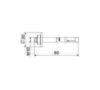 OBO Bettermann OBO Bettermann Cheville à boulon BZ3 grande rondelle 10 x 90 mm 0-30 Quantité:1