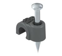 OBO Bettermann OBO Bettermann Clip de fixation ISO clou 10 mm, L25, noir profond 2010 25 SW Quantité:100