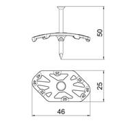 OBO Bettermann OBO Bettermann Collier à clou Nagel-Fix 2.0 43,8 × 23,5 × 7 mm Quantité:100