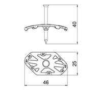 OBO Bettermann OBO Bettermann Collier à clou Nagel-Fix 2.0 46 × 25 × 40 Quantité:100