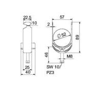 OBO Bettermann OBO Bettermann Collier à étrier BS-H1-K-52 46-52 mm Quantité:1