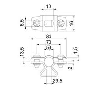 OBO Bettermann OBO Bettermann Collier de fixation ASL 733 44-53 mm ALU fente allongée Quantité:1