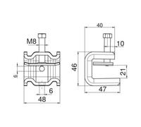 OBO Bettermann OBO Bettermann Collier de fixation SSP 6-21 M6 A2 version lourde Quantité:1