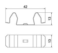 OBO Bettermann OBO Bettermann Collier double pièce formée 42 × 13 × 13 A2 Quantité:10