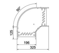 OBO Bettermann OBO Bettermann Coude 90 degrés 60 × 200 galvanisé à bande RB 620 FS Quantité:1
