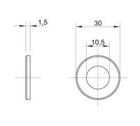 OBO Bettermann OBO Bettermann Disque grand format M10 30 mm A2 Quantité:100