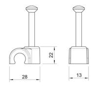 OBO Bettermann OBO Bettermann Iso-clips à clouer 18 mm 2018 40 LGR Quantité:25