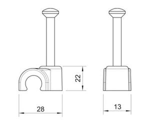 OBO Bettermann OBO Bettermann Iso-clips à clouer 18 mm 2018 40 LGR Quantité:25