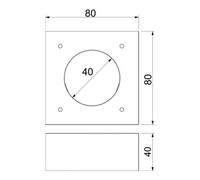 OBO Bettermann OBO Bettermann Pièce de superposition KAD-8040 80 × 80 × 40 gris Quantité:1
