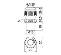 OBO Bettermann OBO Bettermann Presse-étoupe V-TEC VM L16 SW Quantité:1