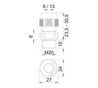 OBO Bettermann OBO Bettermann Presse-étoupe VM20UV M20 résistant aux UV PA V-TEC LGR Quantité:50