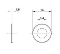 OBO Bettermann OBO Bettermann Rondelle M8 D16 galvanisée électrolytiquement Quantité:100
