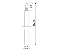 OBO Bettermann OBO Bettermann Tige de mise à la terre 219 20 BP pour FT 1,5 m Quantité:1