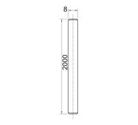 OBO Bettermann OBO Bettermann Tige filetée M8x2000 mm G TR M8 2M Quantité:1