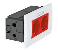 OBO Bettermann OBO Bettermann Unité prise 2x 84×140×59 mm rouge SDE-RW D0RT2B Quantité:1