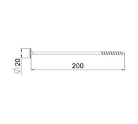 OBO Bettermann OBO Bettermann Vis à tête plate 8x200 inox TKS A2 Quantité:50