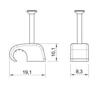 OBO Bettermann OBO Clip adhésif 2026 25 RW Quantité:100