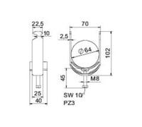 OBO Bettermann OBO Collier à étrier 58-64 mm BS-H1-K-64 FT Quantité:1