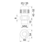 OBO Bettermann OBO Raccord métrique complet V-TEC VM50 SGR Quantité:1