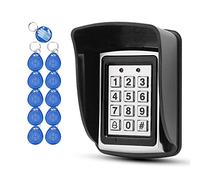 OBO HANDS 10 RFID-Porte-cl¨¦s + Housse de Pluie ?tanche + Clavier en m¨¦tal RFID Supporte 1000 Utilisateurs Interface Wiegand-26 (Entr¨¦e)