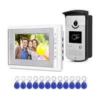 OBO Hands Interphone Vidéo Filaire 4 Fils, Visiophone 7 Pouces RFID