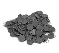 OBO HANDS (Lot de 100 Étanche ABS 13,56 MHz MF Classic 1 K Iso14443 a NFC RFID Jeton, RFID KeyFob, Étiquette RFID, Gris