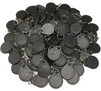 OBO HANDS (Lot de 100 Étanche ABS 13,56 MHz MF Classic 1K Iso 14443 a NFC RFID Jeton, RFID KeyFob, Étiquette RFID,Noir