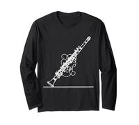 Oboe Line Art Design Woodwind Instrument Musiciens Manche Longue