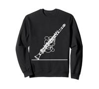 Oboe Line Art Design Woodwind Instrument Musiciens Sweatshirt