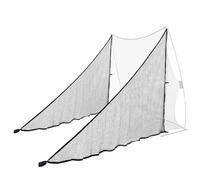 Obokidlyamor Lot de 2 filets de golf à tige de 2,1 m de hauteur avec deux sacs de sable pour cadre de filets de golf ; filet de barrière pour golf, baseball, hockey, football (2 filets à tige)