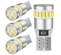 OBOLED Ampoule T10 LED CANBUS Sans Erreur 24LEDs W5W 194 501 168 12V Remplacement pour Voiture Intérieur Lumière Dôme Porte Plafonnier Position Plaque D'immatriculation 6500K Blanc 4Pcs