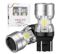 OBOLED Ampoule W21W T20 LED CANBUS Sans Erreur Anti Hyper Flash 7440 7443 W21/5W 992 12V Super Lumineuses Voiture Feu de Recul Arrière DRL Feux de Jours Clignotants Stop Frein 6500K Blanc