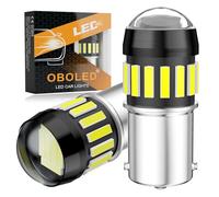 OBOLED P21W LED Ampoule 1156 BA15S 7506 1141 21SMD Remplacement pour RV Camper Intérieur Feu Voiture Feu de Recul DRL Feux de Jours Frein Arrière Clignotants Ampoules 12V 24V Blanc 6500K 2X