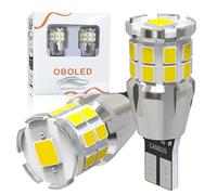 OBOLED W16W T15 LED Ampoule Anti Erreur CANBUS 955 921 912 906 12V 24V pour Voiture LED Feux de Recul Sauvegarde Inversée Stationnement Arrière Lumière 6500K Blanc