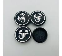 OBong 4 Pièces Voiture Cache-moyeux Cache Moyeu Compatible avec pour Fiat Punto Abarth 124 125 500 595 696 Stilo Ducato 50mm 60mm Enjoliveur Capuchon Central,I-50mm