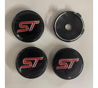 OBong 4 Pièces Voiture Cache-moyeux Cache Moyeu Compatible avec pour Ford St Fiesta EcoSport Explorer Escort Kuga Focus 1 2 3 mk2 mk3 mk4 mk5 mk7 54mm 60mm Enjoliveur Capuchon Central,C-60mm