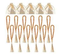 Obotsnoi 1 lot de perles en bois naturel - Bracelet bouddhiste sacré - Texture lisse - Pour yoga, pleine conscience et vie paisible